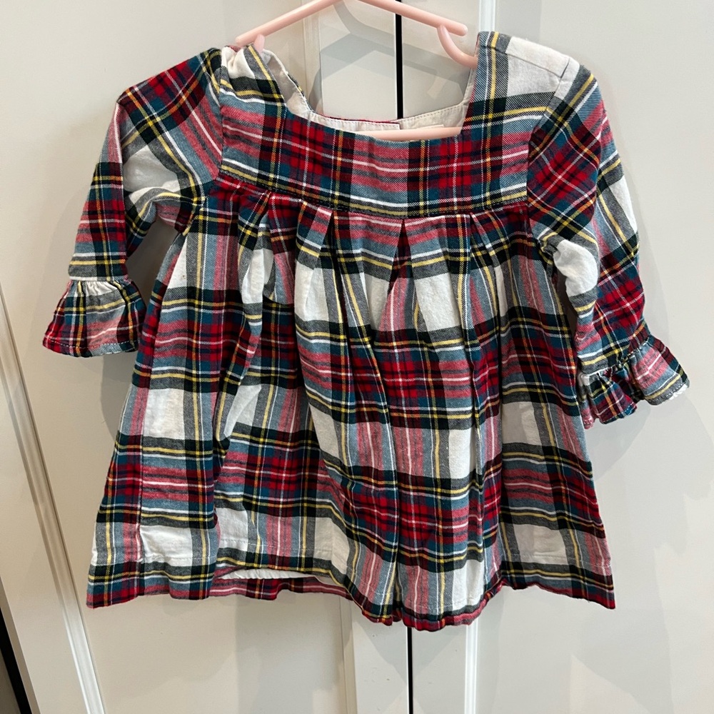 Baby GAP plaid holiday dress 12-18m